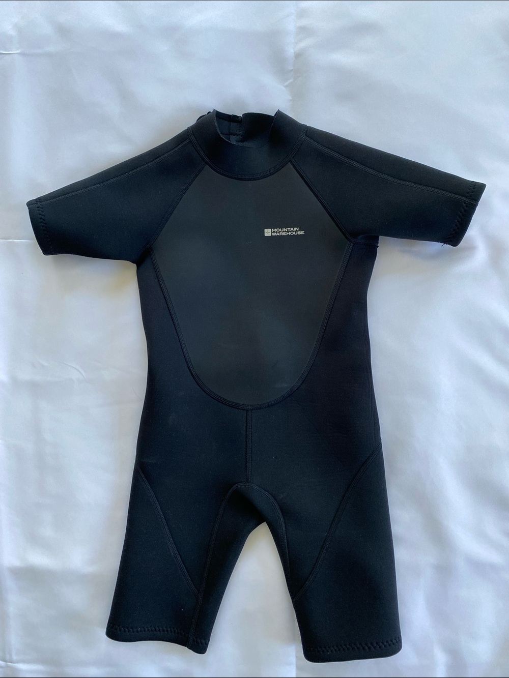 Mountain Warehouse Kids Black Short-Sleeve Swim One-Piece Wetsuit. Size 5-6T.